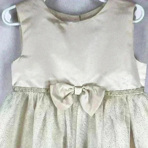 Blueberi Boulevard Girl’s Dress Sz 5 Cream with Gold Accents Christmas Wedding - Picture 2 of 7